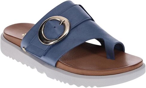 Revere Biscay Women’s Sandals - Premium Leather, Toe Post Slide Sandals, Adjustable Straps, Arch Support, Shock-Absorbing, Stylish & Comfortable for Travel & Daily Wear in Kuwait