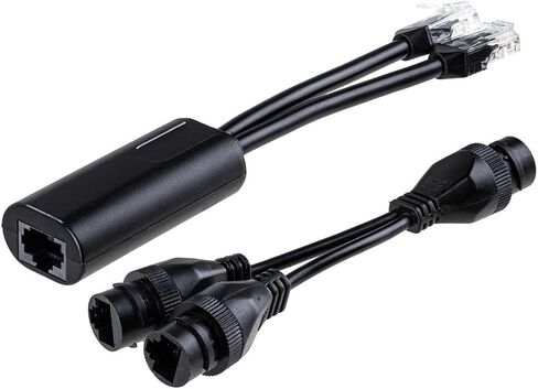 IP Network CCTV Cameras and POE Devices, POE Splitter, PoE Combiner Splitter Adapter, Runs 2 IP Cameras on a Single UTP Cable, Compatible with PoE Switches, NVRs, 1 Pair in Kuwait
