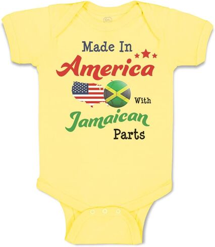 Cute Rascals Custom Baby Bodysuit Made in America with Jamaican Parts Boy & Girl Baby Clothes Cotton in Kuwait