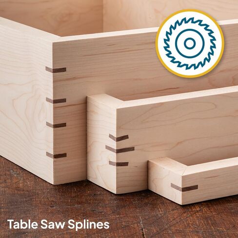 Rockler Deluxe Spline Jig for Table Saw & Router Table - Adjustable Box Joint Fixture with 45 Degree Miter Sled, Finger Joint & Picture Frame Jig for Decorative Woodworking Joinery. in Kuwait