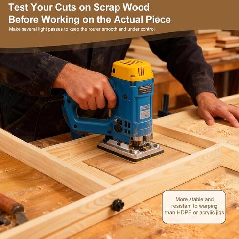 Juice Groove Router Jig – Adjustable Wooden Router Guide with 8 Spacers,Router Jigs Fits Cutting Boards Up to 22 x 29 in,Perfect for Square Recess Cuts Accessories in Kuwait