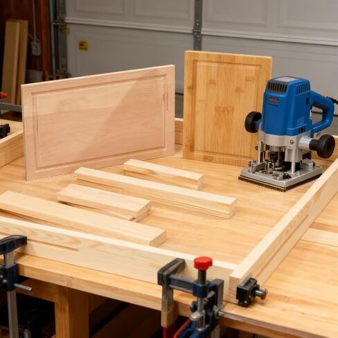 Juice Groove Router Jig – Adjustable Wooden Router Guide with 8 Spacers,Router Jigs Fits Cutting Boards Up to 22 x 29 in,Perfect for Square Recess Cuts Accessories in Kuwait