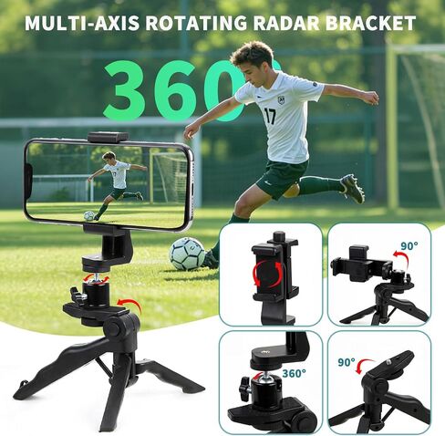 Tripod Mount Compatible with Pocket Radar | Radar Clip with Adjustable Tripod Mount,for Outdoor Sports, Training & Monitoring,Lightweight in Kuwait