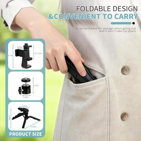 Tripod Mount Compatible with Pocket Radar | Radar Clip with Adjustable Tripod Mount,for Outdoor Sports, Training & Monitoring,Lightweight in Kuwait