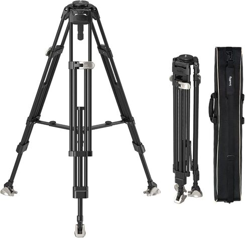 SmallRig AD-120 FreeBlazer Counterbalance Carbon Fiber Video Tripod Kit, 77" Video Tripod with 6-Step Counterbalance, Adjust Step-Less Damping on Pan/Tilt, Dual-Mode QR Plate, Max Load 17.6lbs-4463 in Kuwait