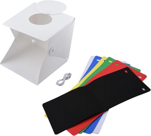 5V 1A Foldable LED Photography Cube Box with Backdrop USB Cable for Photo Studio Home Use in Kuwait