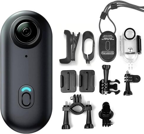 Mini Body Camera H88, 1080P FHD Wearable Action Cam, Thumb-Sized Bodycam | Waterproof Case 30M Underwater, POV Loop Recording for Motorcycle Helmet, Bike, Security, Travel & Outdoor(No Card, White) in Kuwait