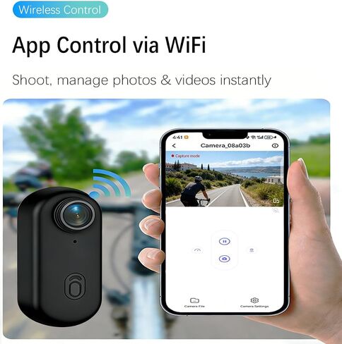 Mini Body Camera H88, 1080P FHD Wearable Action Cam, Thumb-Sized Bodycam | Waterproof Case 30M Underwater, POV Loop Recording for Motorcycle Helmet, Bike, Security, Travel & Outdoor(No Card, White) in Kuwait