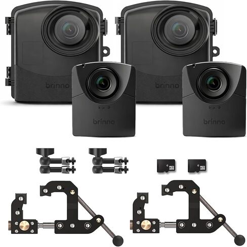 Brinno 2-Pack Empower TLC2020 Time Lapse Camera - 99-Day Battery Life - Captures Professional 1080P HDR Timelapse, Stop Motion and Step Videos - Flexible Schedule - Great for Long-Term Indoor Projects in Saudi Arabia