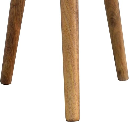 Solid Wood Bone Inlay Tripod Stool, Black and White in Kuwait