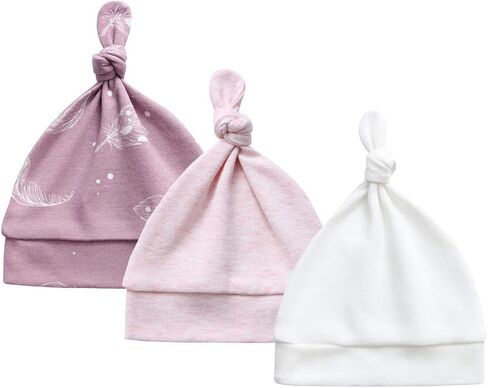 Organic Newborn Knot Hats, Hospital Baby Beanies, Unisex Infant Caps in Kuwait