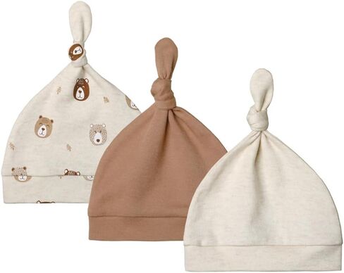 Organic Newborn Knot Hats, Hospital Baby Beanies, Unisex Infant Caps in Kuwait