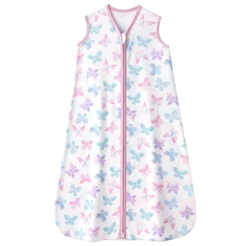 Baby Sleep Sack 0-6 months, 100% Cotton Sleep Sack for Newborn, Wearable Blanket Baby, 0.5 Tog Lightweight Double Zipper Sleeping Bag Butterfly 1 Pack in Kuwait