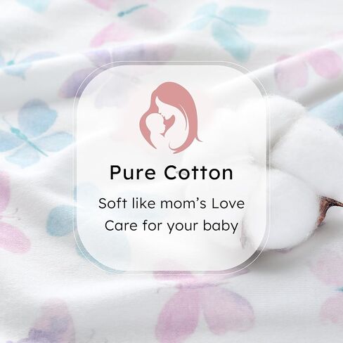 Baby Sleep Sack 0-6 months, 100% Cotton Sleep Sack for Newborn, Wearable Blanket Baby, 0.5 Tog Lightweight Double Zipper Sleeping Bag Butterfly 1 Pack in Kuwait