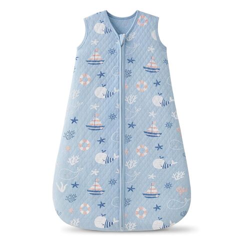 1.0 TOG Baby Sleep Sack 18-24 Months，Cotton Quilted Wearable Blanket Baby Boy Girl Sleeping Sack, 2-Way Zipper Sleeping bag for Toddler Blue Sea(XLarge) in Kuwait