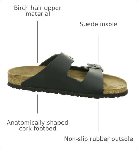 Birkenstock Arizona Sandal - Women's Black Birko-Flor, 38.0 in Kuwait