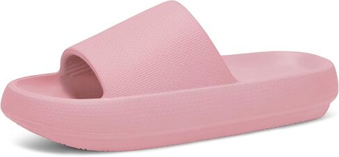 welltree Slides for Women Men Pillow Slippers Non-Slip Soft Cloud Sandals | Thick Sole Bathroom Shower Slides Indoor Outdoor in Saudi Arabia