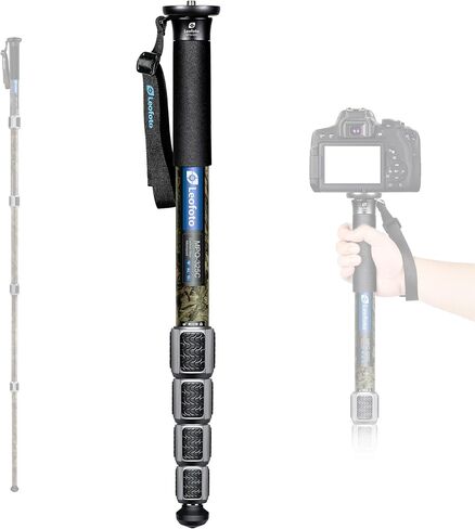 LEOFOTO Carbon Fiber Camera Monopod, Lightweight Travel Monopod with Quick Lock System for DSLR, DV, Video Camcorder, Phone Holder, Weight 0.6kg/1.32lb, Maximum Load 30kg/66lb in Saudi Arabia