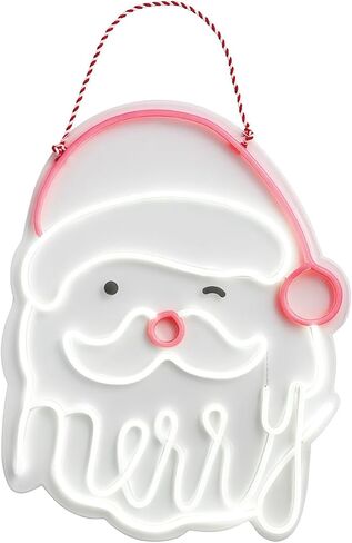 Mud Pie Christmas Neon Santa Door Hanger in Kuwait