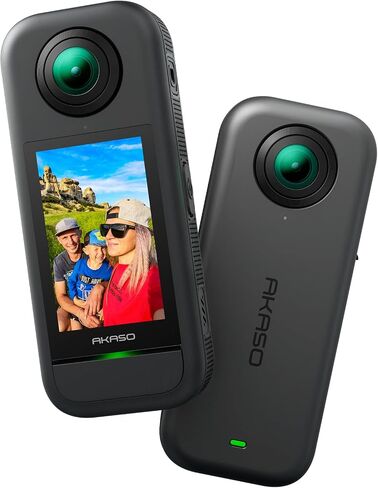 AKASO 360 Action Camera Creator Combo- 5.7K 360 Video with 1/2" 48MP Sensors, 72MP 360 Photo, 360-SuperSmooth, Invisible Selfie Stick, 360° Horizon Lock, AI Tracking with 256GB MicroSD Card in Saudi Arabia