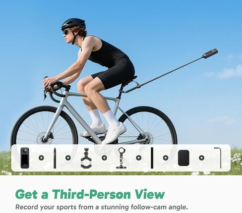 AKASO 360 Action Camera Creator Combo- 5.7K 360 Video with 1/2" 48MP Sensors, 72MP 360 Photo, 360-SuperSmooth, Invisible Selfie Stick, 360° Horizon Lock, AI Tracking with 256GB MicroSD Card in Saudi Arabia