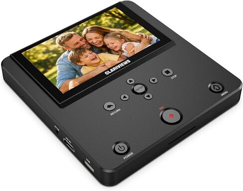 Video Recorder Converter | HDMI/AV to USB/SD Card | Convert VHS, DVD, Camcorder to Digital MP4 | Wireless File Transfer via Mobile APP | Media Player with TV Output（Black） in Kuwait