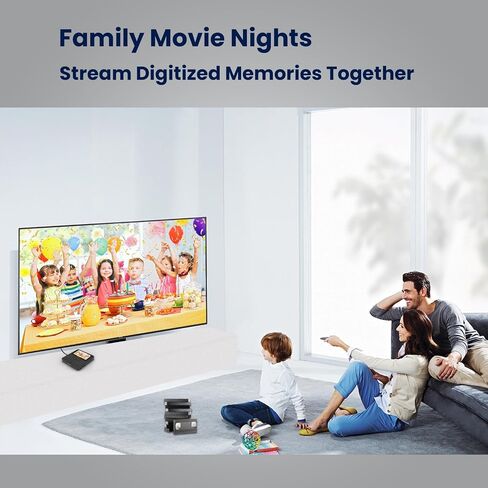 Video Recorder Converter | HDMI/AV to USB/SD Card | Convert VHS, DVD, Camcorder to Digital MP4 | Wireless File Transfer via Mobile APP | Media Player with TV Output（Black） in Kuwait