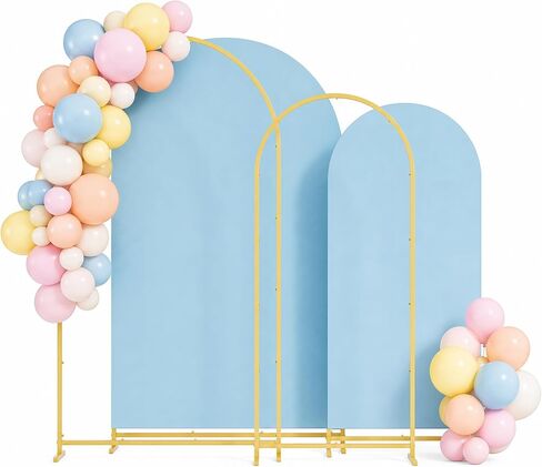 2 Pack Arch Backdrop Stand (7.2FT/6FT), Metal Arch Frame Stand with Cover | Party arch stands for valentines day, wedding, birthday, baby shower, bridal shower garden & balloon decor in Kuwait