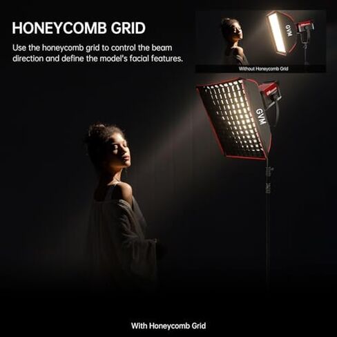 GVM Pro SD650B 650W LED Video Light with Softbox, 112000lux/m Bi-Color COB Studio Light 2700K-6800K, CRI 97+, Bowens Mount Continuous Photography Lighting for Video Recording, Film, YouTube in Kuwait