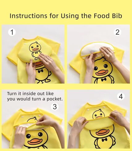 Baby Long Sleeved Smock Bibs Shirt for Girl or Boy, Toddler, 6-36 Months, Essential Must Have for Eating, Feeding, Baby Led Weaning Supplies, Long Sleeve Mess Saving Food Catcher, in Kuwait