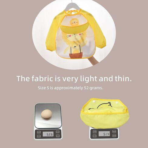 Baby Long Sleeved Smock Bibs Shirt for Girl or Boy, Toddler, 6-36 Months, Essential Must Have for Eating, Feeding, Baby Led Weaning Supplies, Long Sleeve Mess Saving Food Catcher, in Kuwait