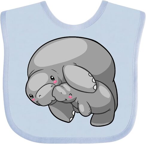 inktastic Cute Manatee Family Baby Bib in Kuwait