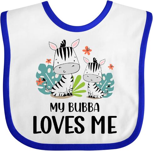 inktastic Zebra My Bubba Loves Me Baby Bib in Kuwait