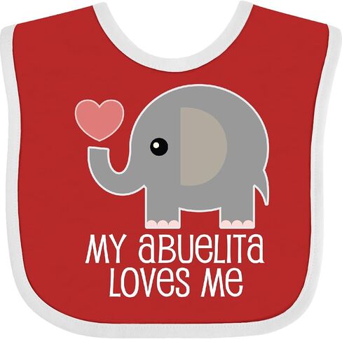 inktastic My Abuelita Loves Me Baby Bib in Kuwait