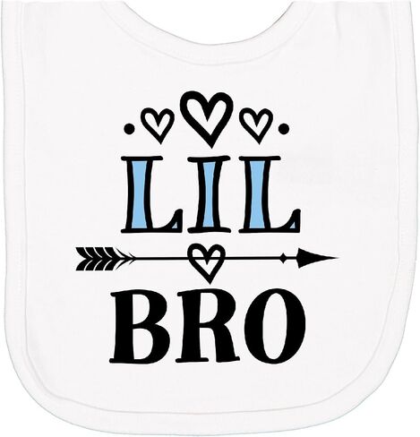 inktastic Lil Bro Announcement Boys Brother Newborn Bib in Kuwait