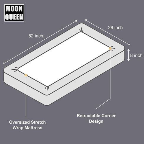 MOONQUEEN 2-Pack Baby Fitted Crib Sheets - Soft Breathable Microfiber Toddler Nursery Sheet Set for Boys and Girls, Fits Standard Size Crib Mattress 28 x 52 x 8in, orangey in Kuwait