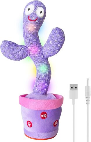 Dancing Talking Cactus Toy Mimics Back, Interactive Singing Mimicking Cactus Baby Toy That Talks Back, Upgraded Safe Plush Eyes Baby Toys 6-12 Months, 1 Year Old Girl Gifts, Baby Girl gifts in Kuwait