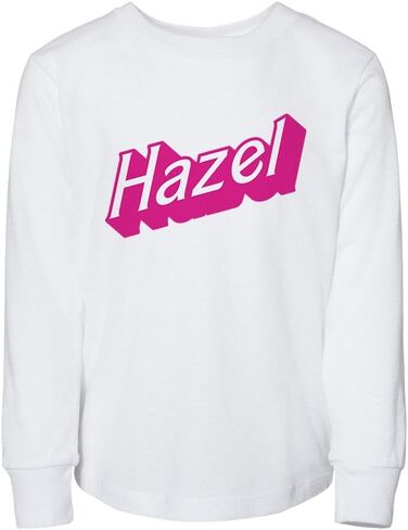 Hazel Doll Font Toddler Kids Long Sleeve T-Shirt in Kuwait