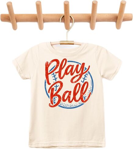 Play Ball Baseball Graphic T-Shirt for Kids – Fun Sports Tee in Kuwait