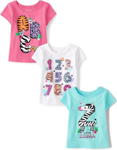The Children's Place Baby-Boys and Toddler School Days Short Sleeve Graphic T-Shirts,multipacks in Kuwait