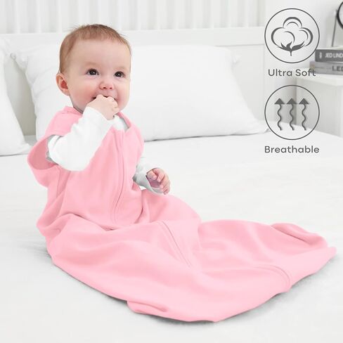 Yoofoss Baby Sleep Sack 6-12 Months Baby Wearable Blanket 100% Organic Cotton 2-Way Zipper TOG 0.5 Toddler Sleeping Sack 3 Pack, Comfy Soft Lightweight in Kuwait