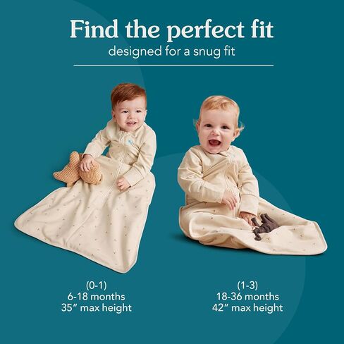 Love to Dream Baby Wearable Blanket, Sleeveless Sleep Bag, 1.5 TOG Cotton Fleece, Soft & Breathable Infant Sleeping Sack for Year-Round Use, Ideal for 64°F–72°F Dusty Blue 12-24M in Kuwait