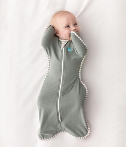 Love to Dream Swaddle UP Original 1.0 TOG Baby Sleep Sack Bundle – Small 8-13 lbs, Deep Olive + Gray (2-Pack, Arms-Up Self-Soothing Swaddles) in Kuwait