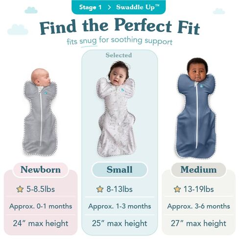 Love to Dream Swaddle UP Original 1.0 TOG Baby Sleep Sack Bundle – Small 8-13 lbs, Deep Olive + Gray (2-Pack, Arms-Up Self-Soothing Swaddles) in Kuwait