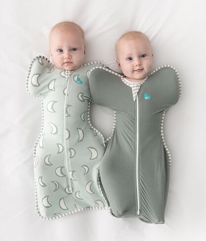 Love to Dream Swaddle UP Original 1.0 TOG Baby Sleep Sack Bundle – Small 8-13 lbs, Deep Olive + Gray (2-Pack, Arms-Up Self-Soothing Swaddles) in Kuwait