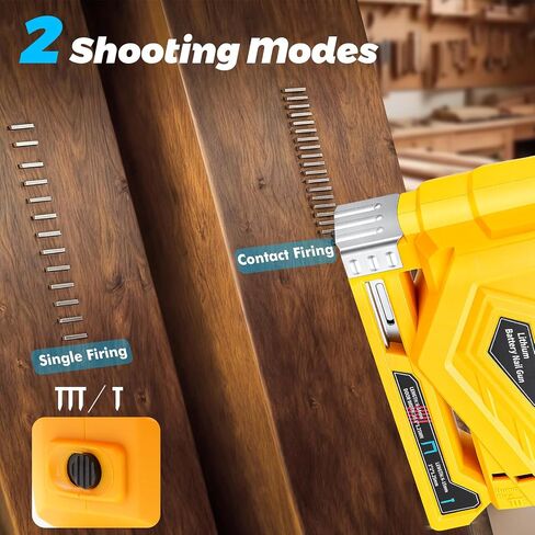 Cordless 18 Gauge Brad Nailer Compatible with 20V Battery, 2-in-1 Brad Nailer/Narrow Crown Stapler, Electric Nail Gun with Nails/Staples, Dual Mode Framing Nail Gun for Trim Wood Crafting - No Battery in Kuwait