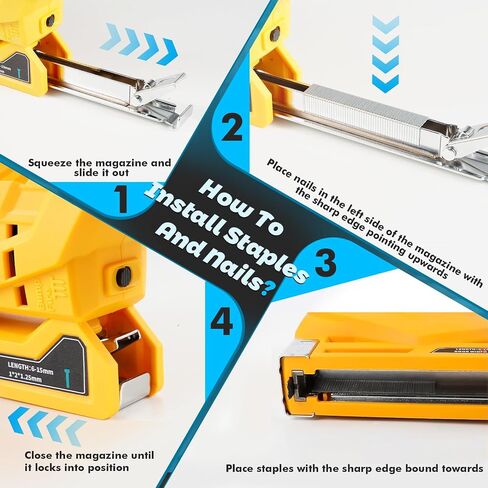Cordless 18 Gauge Brad Nailer Compatible with 20V Battery, 2-in-1 Brad Nailer/Narrow Crown Stapler, Electric Nail Gun with Nails/Staples, Dual Mode Framing Nail Gun for Trim Wood Crafting - No Battery in Kuwait
