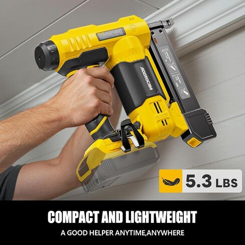 18GA Cordless Brad Nailer for Dewalt 20V Battery (Tool Only), 2 in 1 Cordless Nail Gun with 1000 Nails and 500 Staples, Nail Gun Battery Powered for Home Improvement & Woodworking in Kuwait