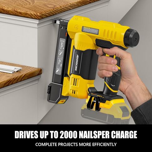 18GA Cordless Brad Nailer for Dewalt 20V Battery (Tool Only), 2 in 1 Cordless Nail Gun with 1000 Nails and 500 Staples, Nail Gun Battery Powered for Home Improvement & Woodworking in Kuwait