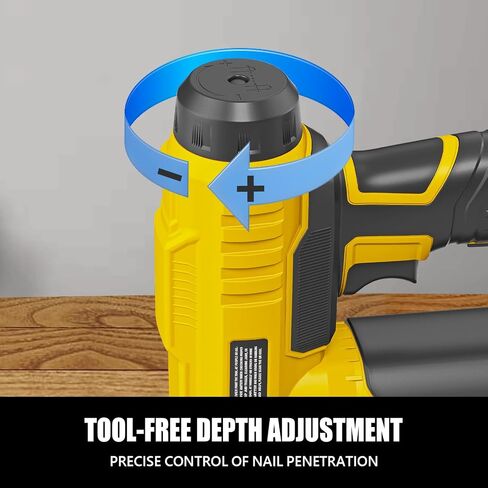 18GA Cordless Brad Nailer for Dewalt 20V Battery (Tool Only), 2 in 1 Cordless Nail Gun with 1000 Nails and 500 Staples, Nail Gun Battery Powered for Home Improvement & Woodworking in Kuwait